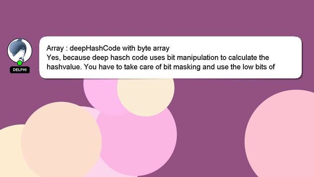 Array : deepHashCode with byte array смотреть онлайн