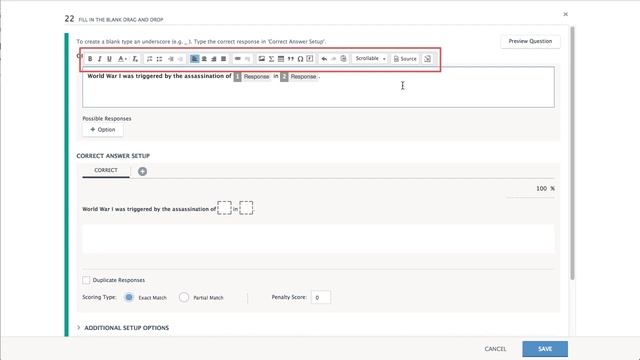 Fill in the Blank - Drag and Drop Question Setup смотреть онлайн