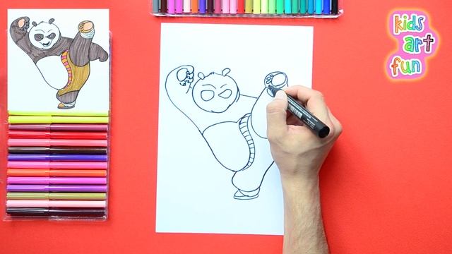 How to draw Po (Kung Fu Panda) смотреть онлайн