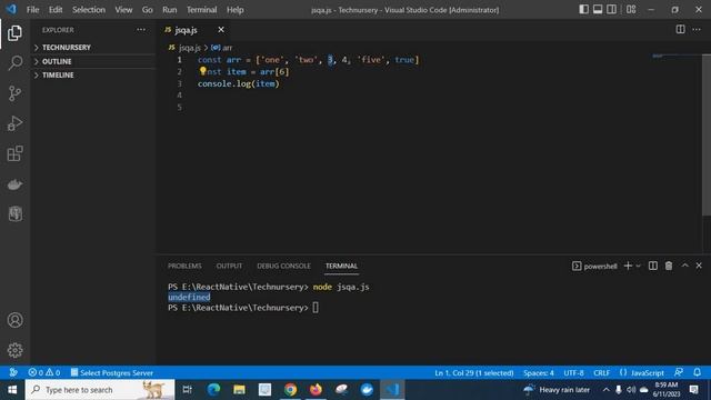 Array ,Array Index , Undefined in javascript explained with example смотреть онлайн