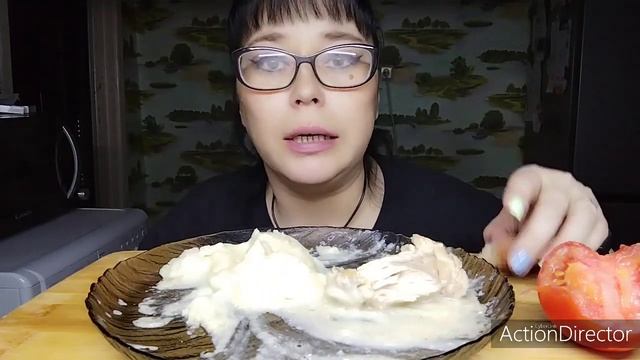 Мукбанг | Пюре и жареная курица в сливочном соусе? | МЛС - моя история! смотреть онлайн