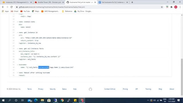 Set hostname for Ec2 Linux instance with name tag via Ansible Tower смотреть онлайн