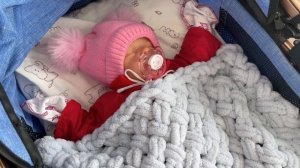 Прогулка с реборном в коляске/ Walk with reborn/ Первый снег реборна/