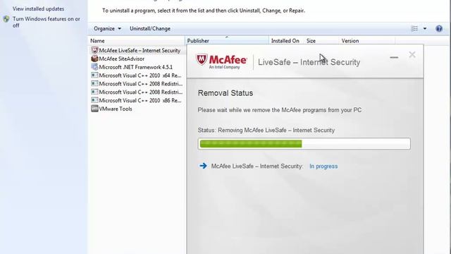 How to Uninstall McAfee LiveSafe Internet Security in Windows 7? смотреть онлайн