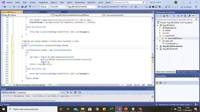 Aula 4 - Xamarin Forms com SQLite (Pesquisar) смотреть онлайн