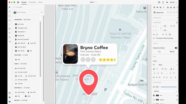 Adobe XD Map Pin Interaction - Bite Size tips смотреть онлайн