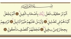 Fil Suresini Ezberle (10 Tekrar)