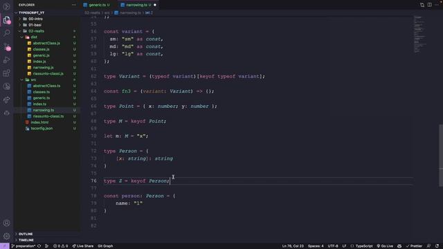 Keyof e typeof operator in typescript смотреть онлайн