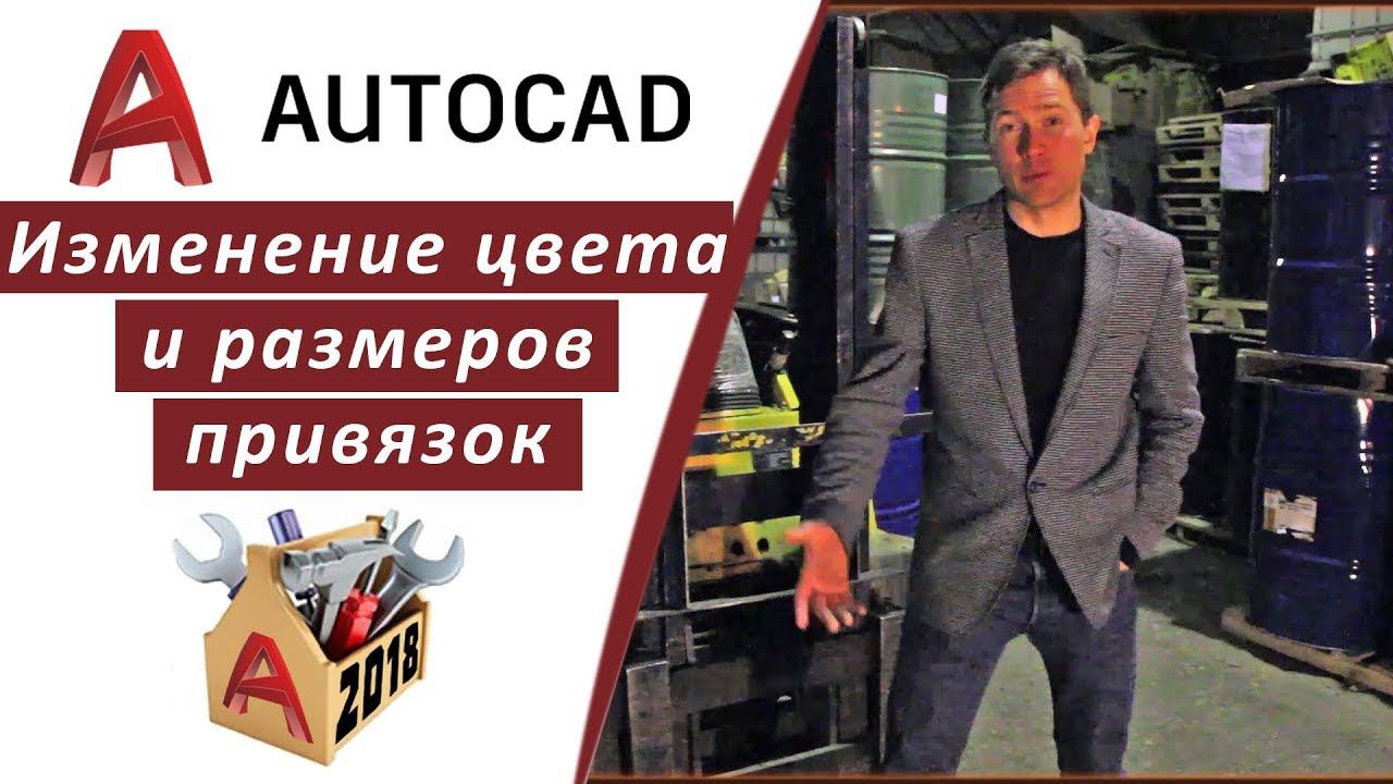 2.3 ИЗМЕНЕНИЕ ЦВЕТА И РАЗМЕРОВ ПРИЦЕЛА, ПРИВЯЗОК В АВТОКАД 2018 (AUTOCAD 2018) смотреть онлайн