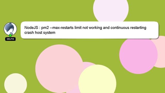 NodeJS : pm2 --max-restarts limit not working and continuous restarting crash host system смотреть онлайн