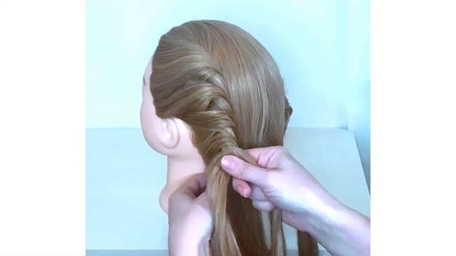 ЛЕГКАЯ ПРИЧЕСКА ДЛЯ СРЕДНИХ ВОЛОС, ПРОСТОЕ ПЛЕТЕНИЕ СВОИМИ РУКАМИ EASY HAIRSTYLE FOR MEDIUM HAIR, смотреть онлайн