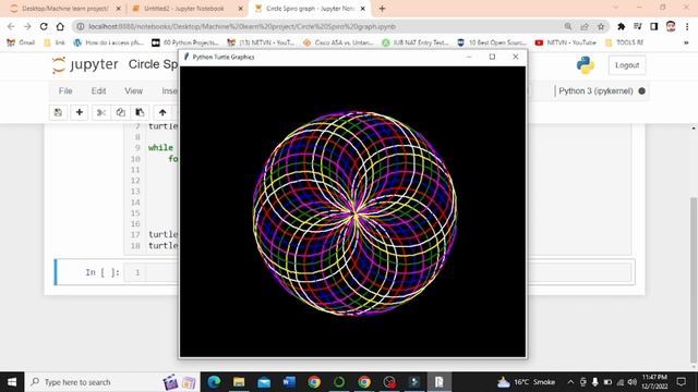 Python Turtle - Circle Spirograph Tutorial смотреть онлайн