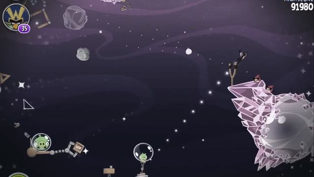 Angry Birds Space Cosmic Crystals Level M7-30 Mirror World Walkthrough 3 Star смотреть онлайн