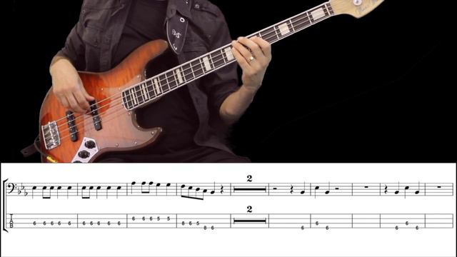BOHEMIAN RHAPSODY (Queen) How to Play Bass Groove Cover with Score & Tab Lesson смотреть онлайн