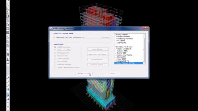 How to export etabs model to Autocad - Import to AUTOCAD - Etabs tutorial 9 смотреть онлайн