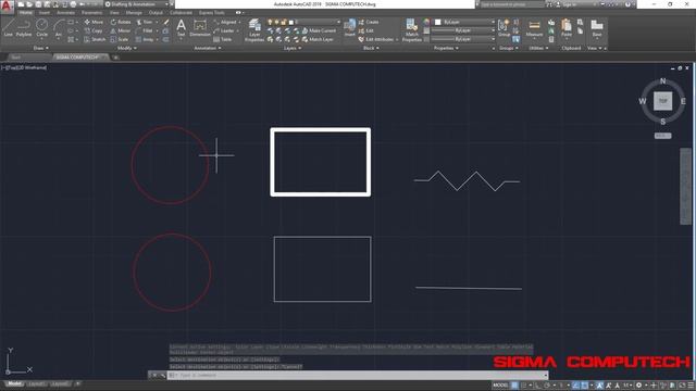 AutoCAD Complete Tutorial . 024. Match Properties . SIGMA COMPUTECH смотреть онлайн