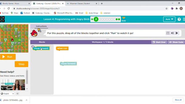 Course C lesson 1 to 4, Learncoding4Free,code.org смотреть онлайн