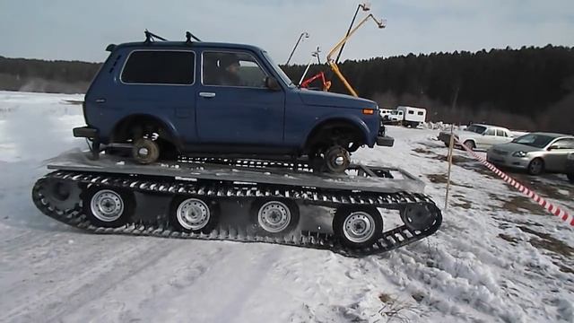 Нива короткая на гусеничной платформе ТСН 74 смотреть онлайн