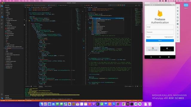 Flutter Firebase Authentication in Malayalam Part #1, Flutter App Development in India смотреть онлайн
