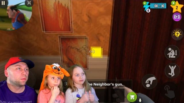 Прохождение Scary Stranger 3D - уровень с ружьем! Злой Сосед Френсис в уровне Shotgun Disaster. смотреть онлайн