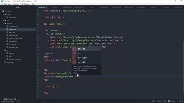 PHP Ders 19- Ajax ile Mesaj Bildirimlerini Alma смотреть онлайн