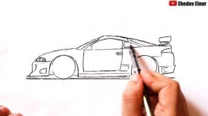 Как нарисовать машину из Форсажа | Fast and furious car drawing