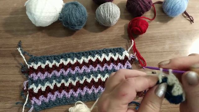 #вязание#крючок#зигзаг# смотреть онлайн