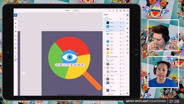 Creating Custom Icons on Illustrator on the iPad with Sarah Kuehnle - 1 of 2 | Adobe Creative Cloud смотреть онлайн