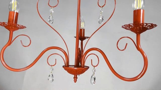 Обзор люстры подвесной красной 3 лампочки классика ПЕТРАСВЕТ S1243-3 . 7 лет гарантии. 2022 смотреть онлайн