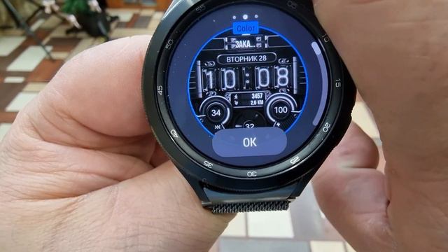 Интересный цифровой циферблат WFP 235 Nixie Watch Face для Galaxy Watch 4 смотреть онлайн