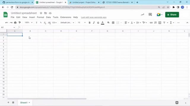 Contact Form Data to Google Sheets using Google Apps Script | Javascript, CSS and HTML смотреть онлайн