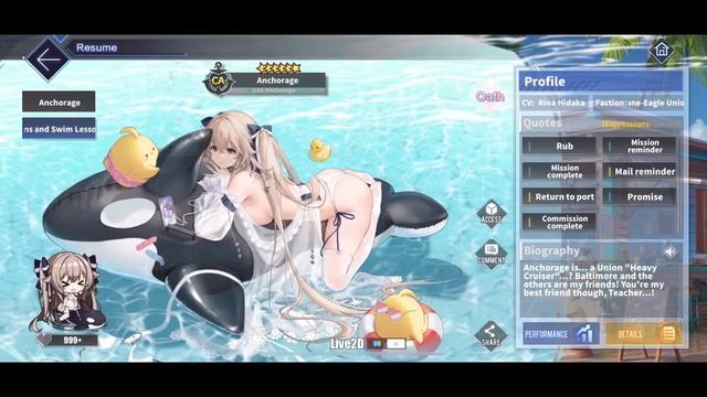 [Azur Lane] Anchorage’s New Wild L2D Swimsuit Showcase - Dolphins and Swim Lessons смотреть онлайн