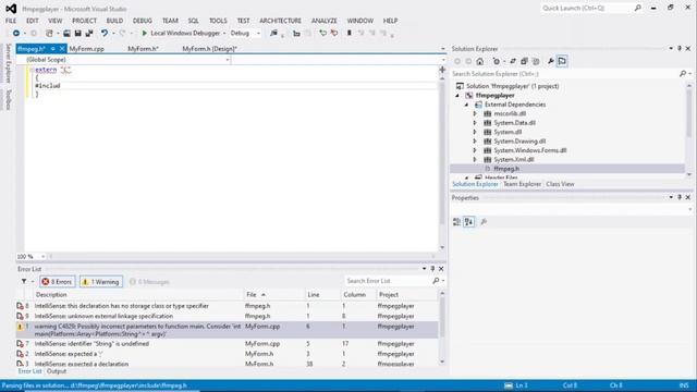 gui for ffmpeg in visual studio part 1 смотреть онлайн