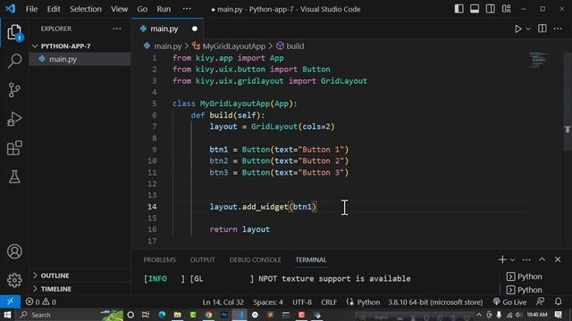 Grid layout to Python Kivy app | Python Kivy app development | Python for Android | Bangla | part-7 смотреть онлайн