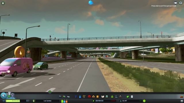 Cities: Skylines #26 - Моды: Los Santos и First-person camera смотреть онлайн