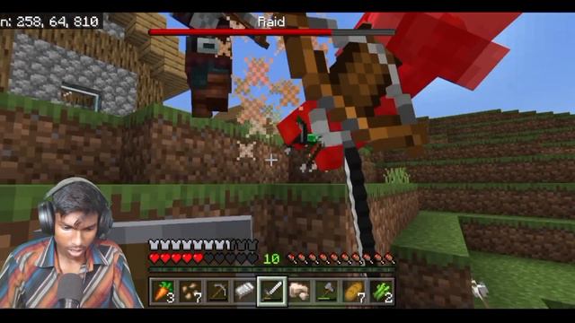 First Time Triggering a Raid on My Village 😎|| Minecraft Serval Part -7 || смотреть онлайн