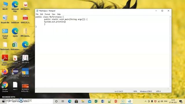 "Hello World" java program using notepad смотреть онлайн
