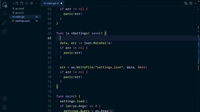 GO structs: read and save as JSON смотреть онлайн