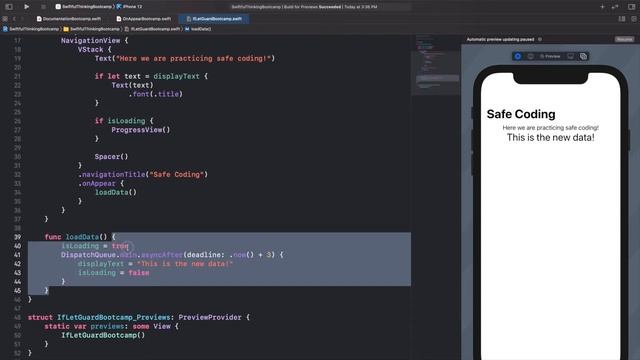 How to safely unwrap optionals in Swift with if-let and guard statements | Bootcamp #47 смотреть онлайн