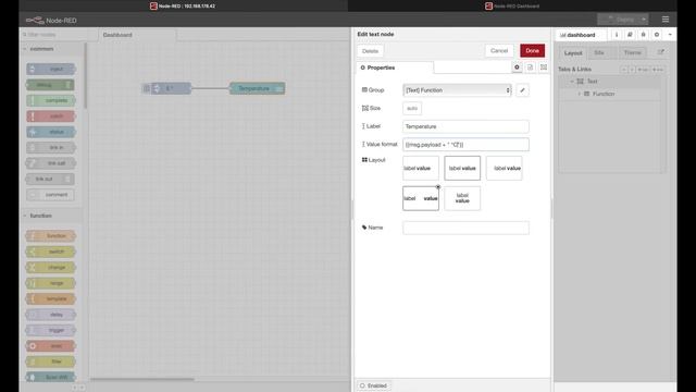Node-Red: Dashboard Text смотреть онлайн