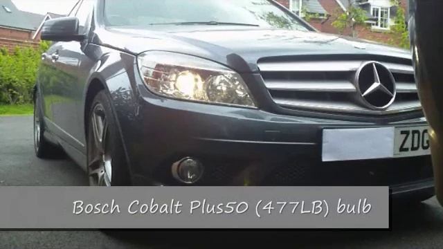 Mercedes C Class W204 head light bulb upgrade смотреть онлайн