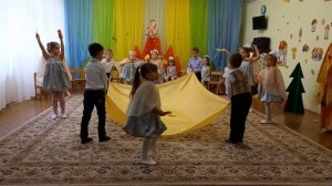 Танец с тканью "Осеннее настроение", старшая группа детского сада