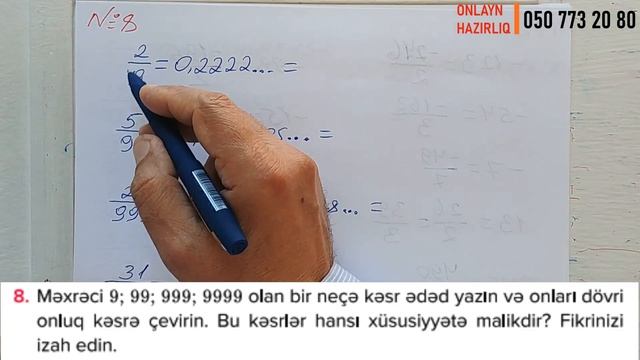 YENİ 7 ci Sinif Riyaziyyat. seh 37. Dövrü onluq kəsrlər / dersimiz riyaziyyat смотреть онлайн