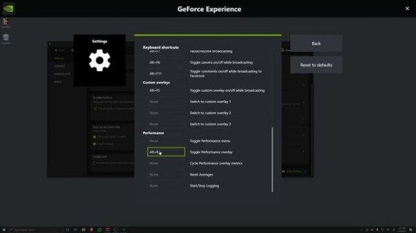 How to change/disable Nvidia Geforce experience overlay key bindings.
