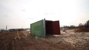 Морской контейнер вместо бытовки на стройплощадку