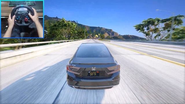 GTA 5 Real Life Mod #11| Toyota Corolla 2020 & Honda Accord Highway Racing | Steering Wheel Gamepla смотреть онлайн