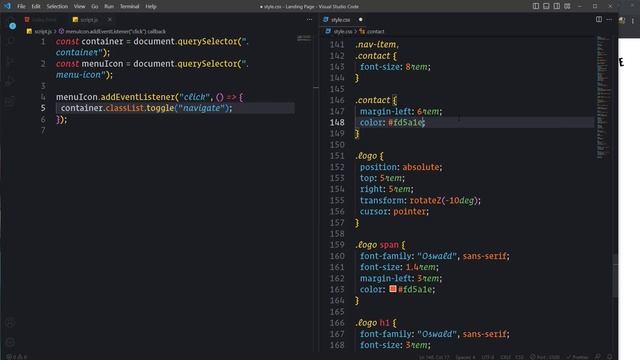 Landing Page with a Navigation using HTML, CSS, and JavaScript смотреть онлайн