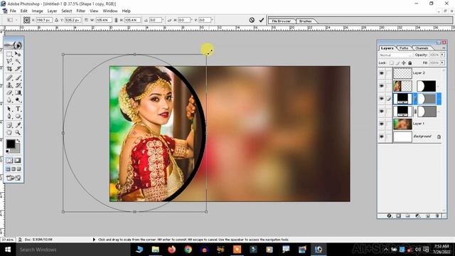 Photoshop Me फोटो को शेप के अंदर कैसे डाले || Custom Shapes in Photoshop смотреть онлайн