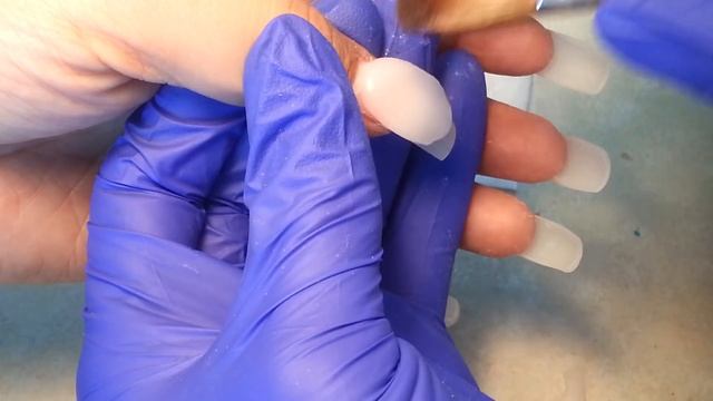 How To Glue Nail Tips & One Ball Method Acrylic Long Finger Nails