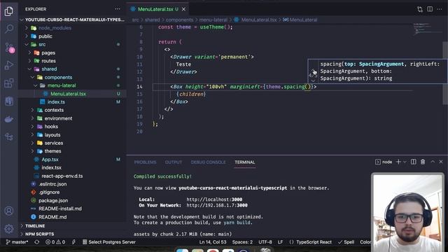 React, Material UI 5 e Typescript: #08 - Criando menu lateral смотреть онлайн